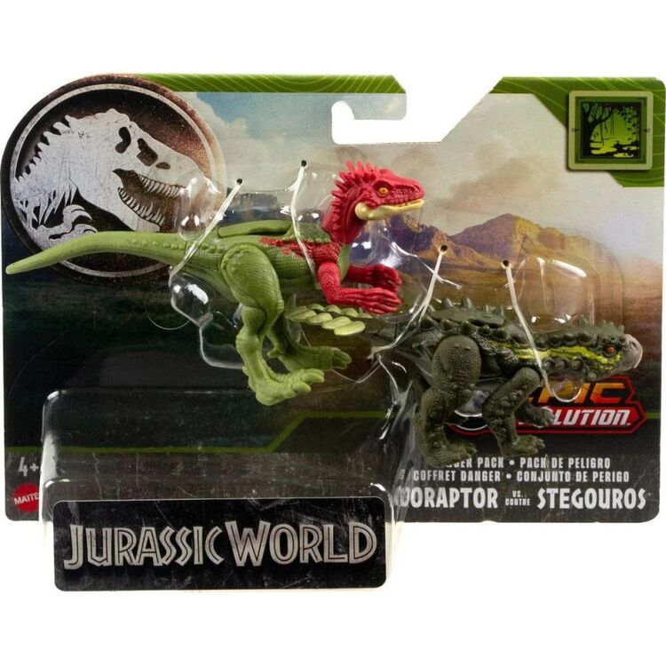 Product Mattel Jurassic World: Epic Evolution Danger Pack - Eoraptor VS. Stegouros (HTK47) image