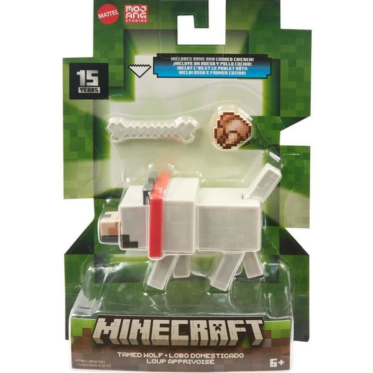 Product Mattel Minecraft: 15th Anniversary - Tamed Wolf Action Figure (HTN07) image