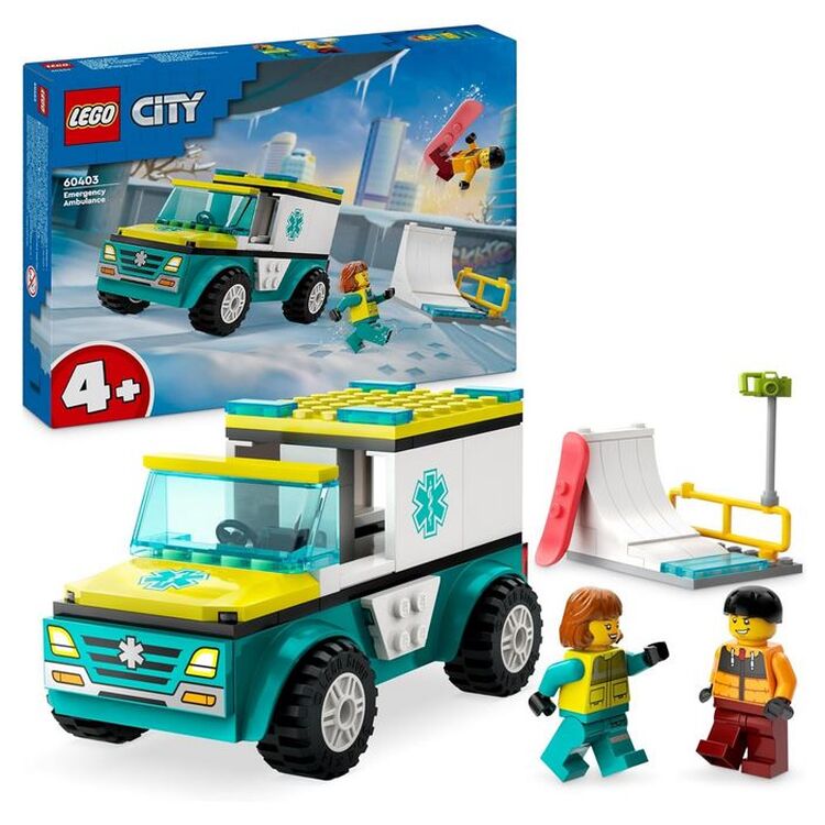 Product LEGO® City: Emergency Ambulance and Snowboarder (60403) image