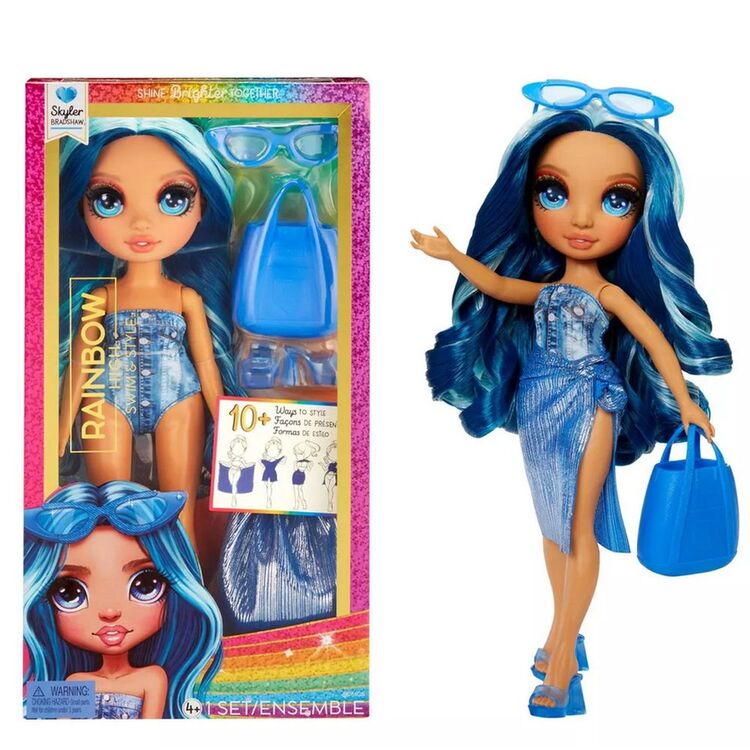 Product MGA Rainbow High: Swim  Style Fashion Doll- Skyler Bradshaw (Blue) Doll (507307-EUC) image