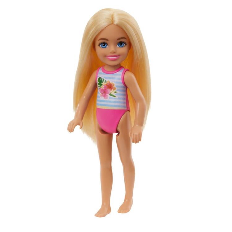 Product Mattel Barbie®: Club Chelsea Beach Doll with Flower Swimsuit (HTK25) image