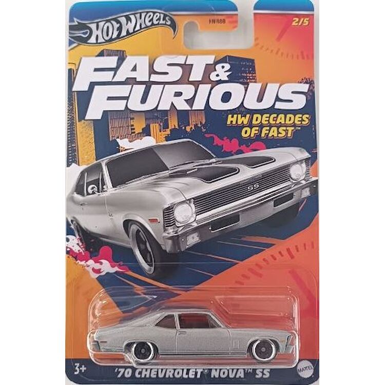 Product Mattel Hot Wheels Fast  Furious: HW Decades of Fast - 70 Chevrolet Nova SS Vehicle (HRW42) image