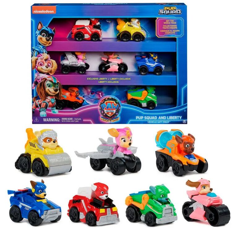 Product Spin Master Paw Patrol: The Mighty Movie - Pup Squad and Liberty Vehicle Gift Pack (7pcs) (6067861) image