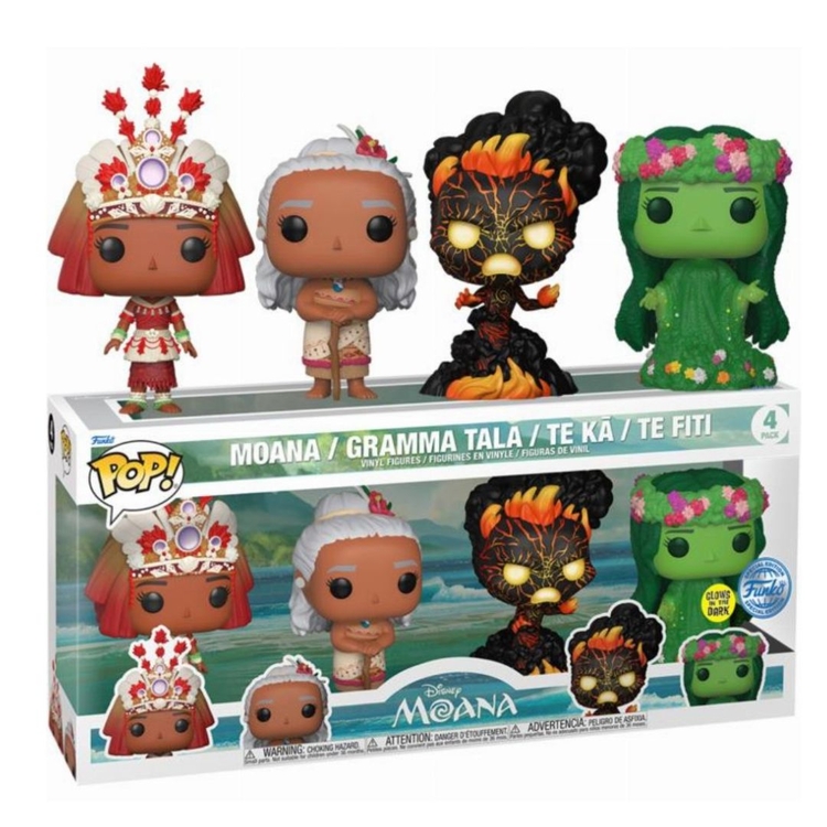 Product Funko Pop! 4-Pack Disney Moana / Gramma Tala/ Te Ka / Te Fiti (Glows in the Dark) (Special Edition) image