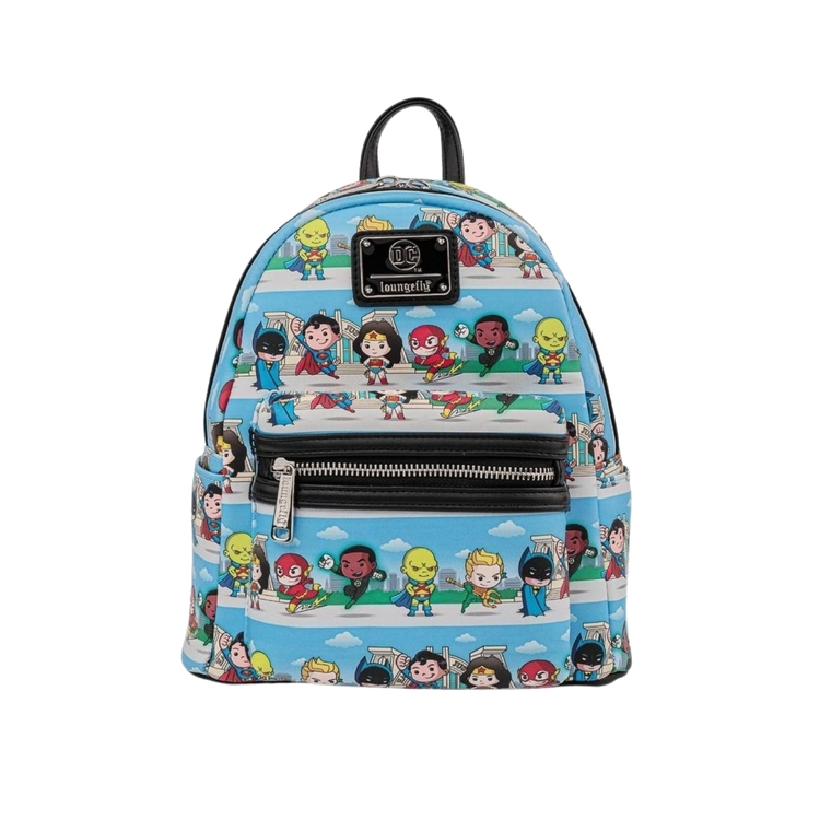 Product Loungefly Dc Superheroes Chibi Lineup Mini Backpack image