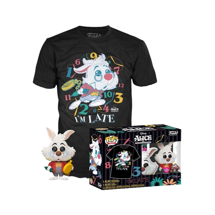 Product Funko Pop! & Tee Disney Alice In Wonderland White Rabbit Flocked image