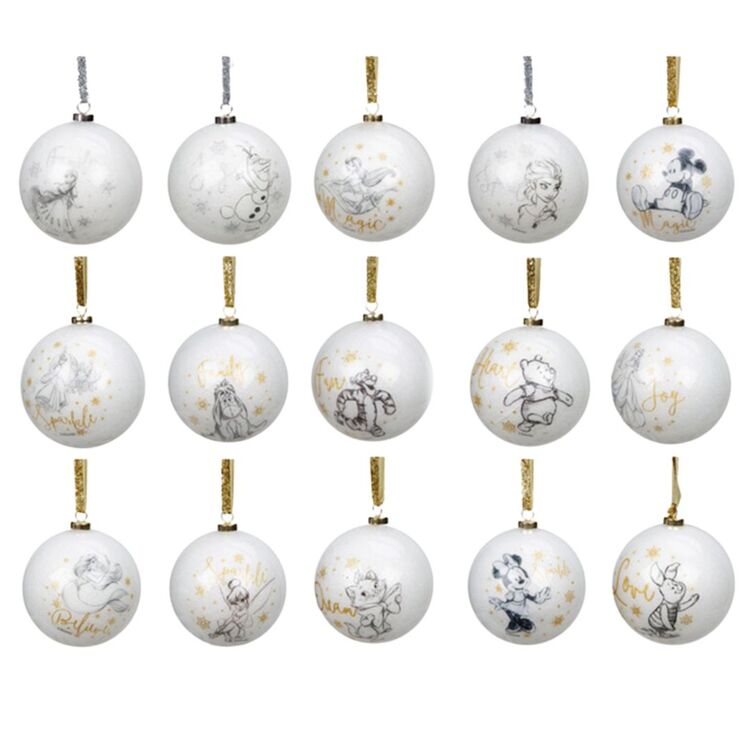 Product Disney Set of 15 Acrylic Glitter Baubles image