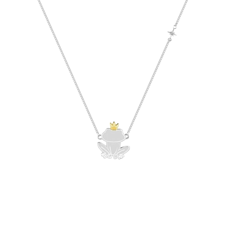 Product Disney Couture Ultimate Princess Sterling Silver Princess & the Frog Prince Naveen Necklace image