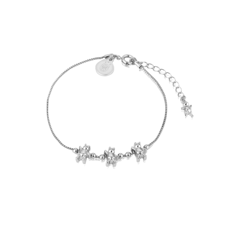 Product Disney Couture Winnie the Pooh White Gold-Plated Charm Bracelet image