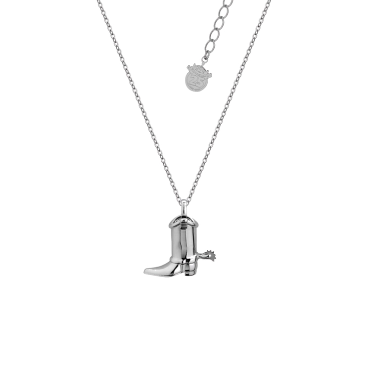 Product Disney Couture Pixar Toy Story White Gold Plated Woody Boot Necklace image