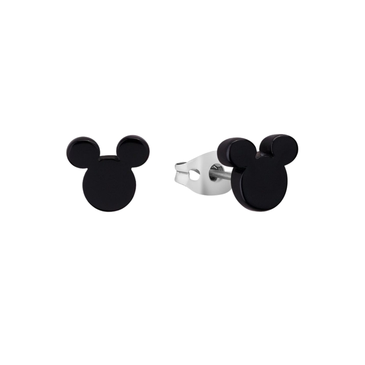 Product Disney Couture Essential Classic Everyday Black Mickey Mouse Head Stud Earrings image