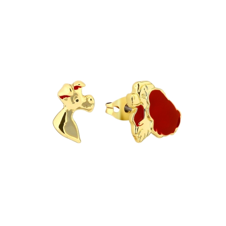 Product Disney Couture Lady & The Tramp Gold Plated Earrings image