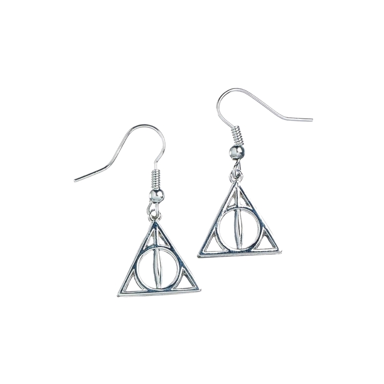 Product Harry Potter Deathly Hallows Sterling Silver Drop Stud Earrings image