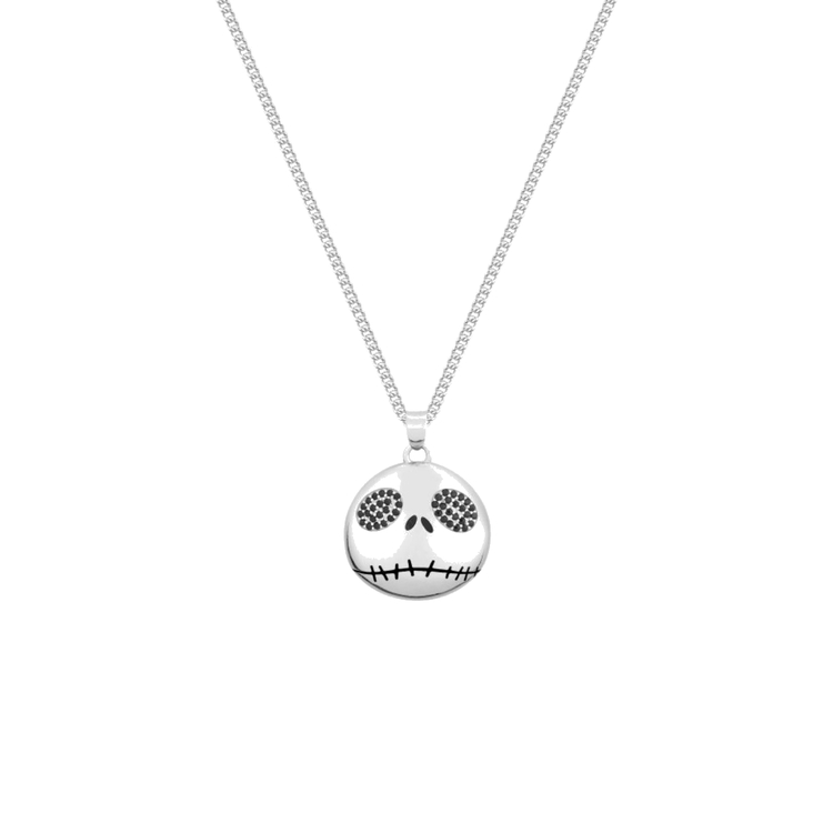 Product Disney Couture Nightmare Before Christmas Sterling Silver Crystal Jack Skellington Necklace image