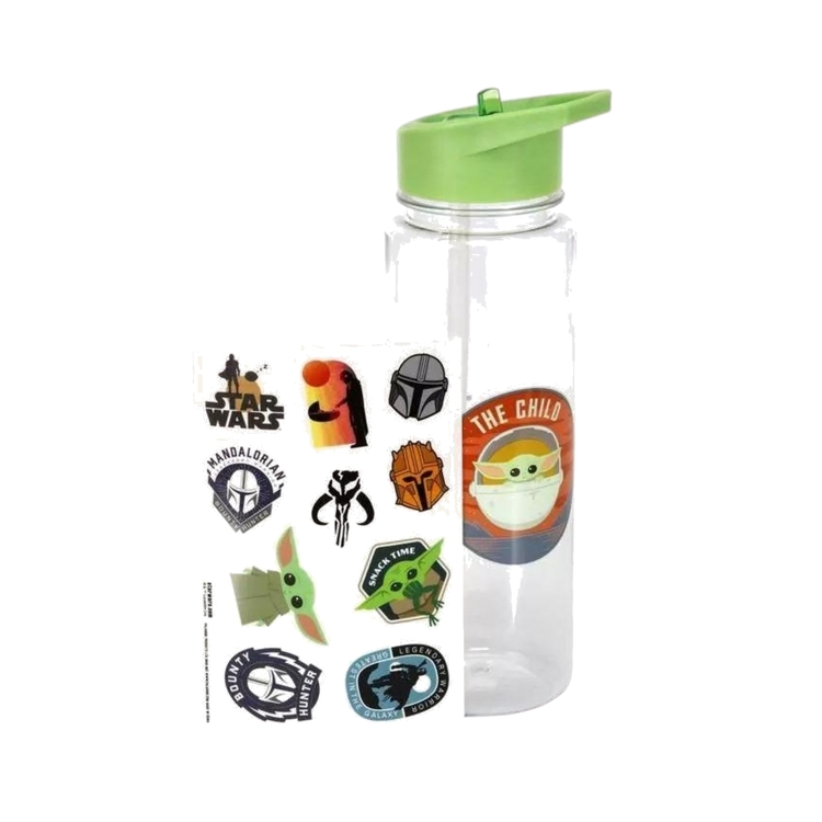 Product Star Wars Mandalorian The Child Plastic Water Bottle with Stickers image