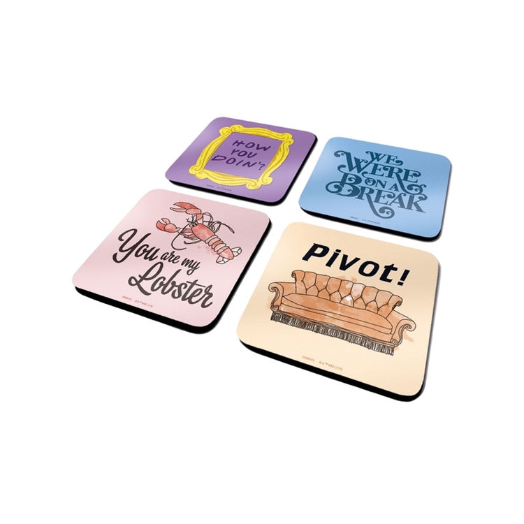 Product Friends Quotes Coasters set of 4 image