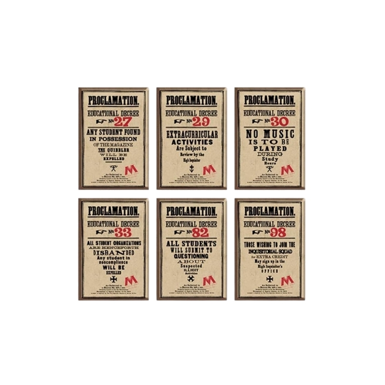 Product Harry Potter Set of 6 Proclamations Magnets image