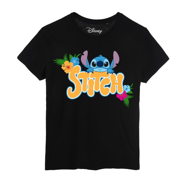 Product Disney Stitch T-shirt with Flowers image