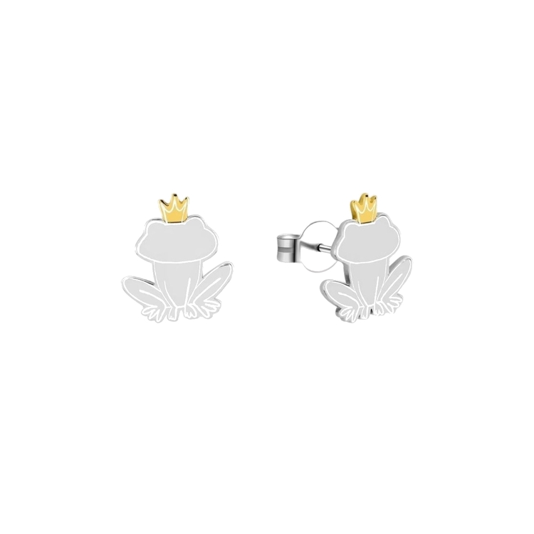 Product Disney Couture Ultimate Princess Sterling Silver Princess & the Frog Prince Naveen Earrings image