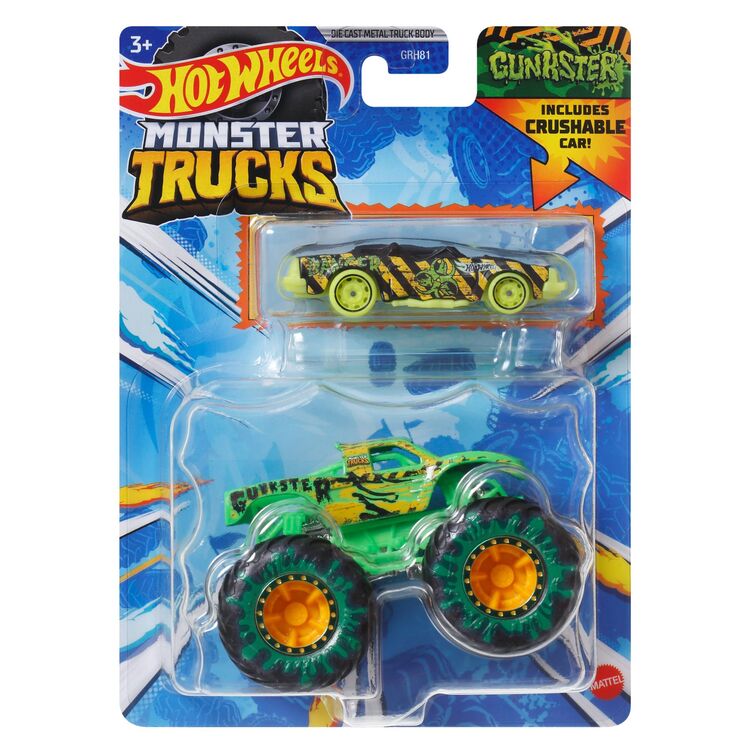 Product Mattel Hot Wheels: Monster Trucks - Gunkster 2 Pack Vehicle (HWN40) image