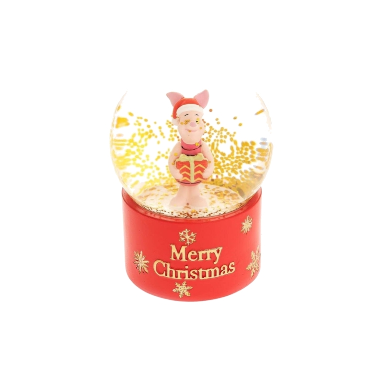 Product Disney Winnie Piglet Snowglobe Merry Christmas image