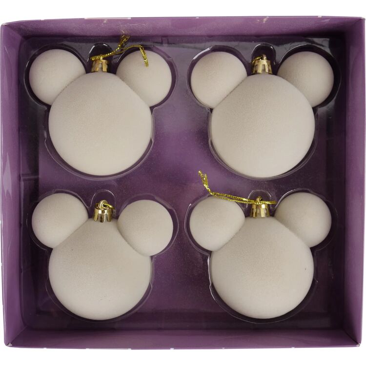 Product Disney Mickey 4 Baubles White image