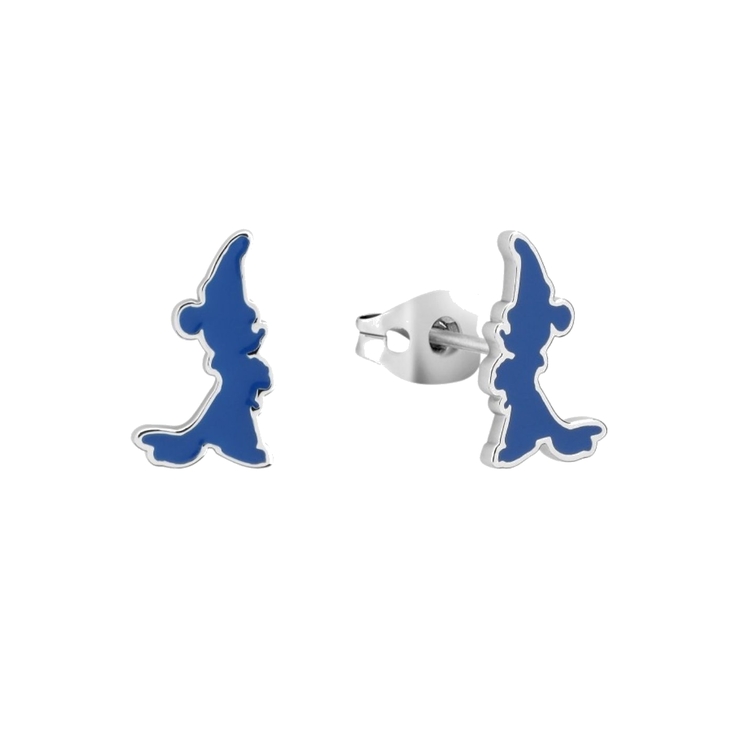 Product Disney Couture Fantasia Sorcerer's Apprentice Mickey Enamel Silhouette Stud Earrings image