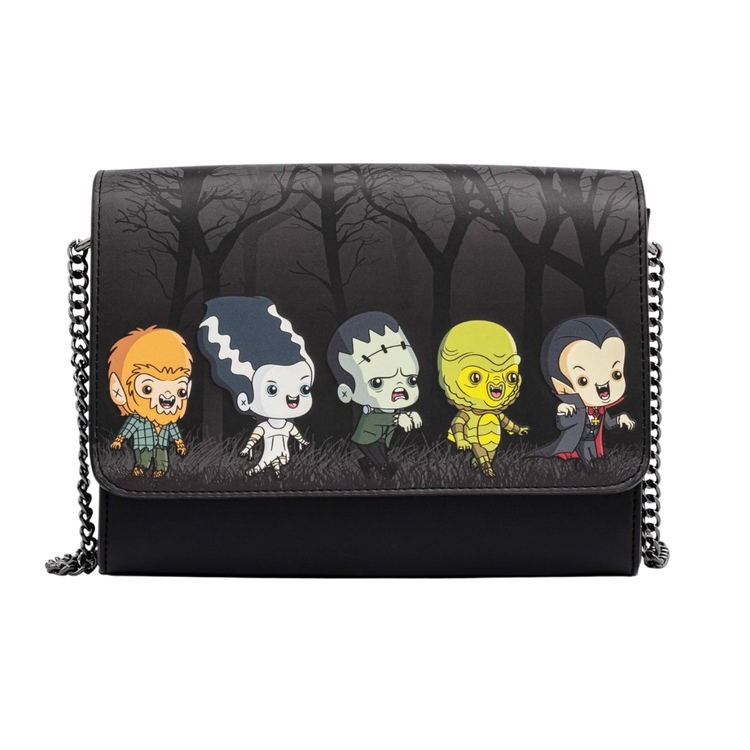 Product Loungefly Universal Monsters Chibi Line Chain Strap Cross Body Bag image