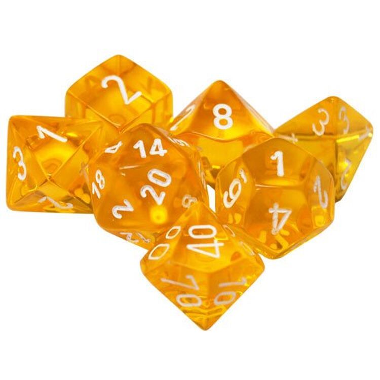 Product Ζάρια Translucent Yellow/White P Polyhedral 7-Dice Set image