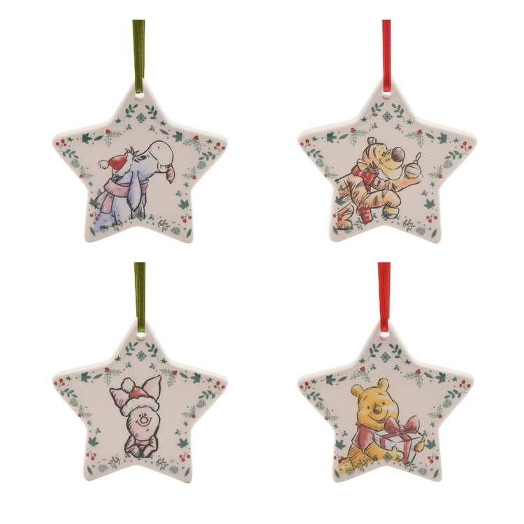 Product Χριστουγεννιάτικα Στολίδια Σετ των 4 Disney Winnie the Pooh Ceramic image