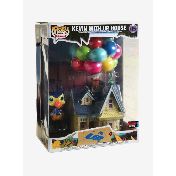 Kevin selling with Up House Funko pop town