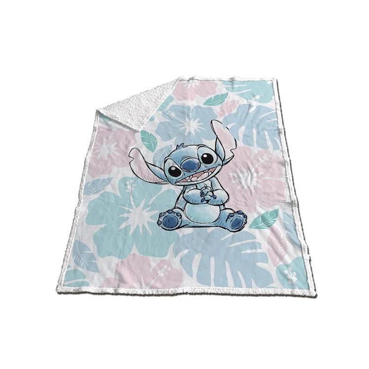 Product Κουβέρτα Disney Stitch Light Pink Sketch  Sherpa image