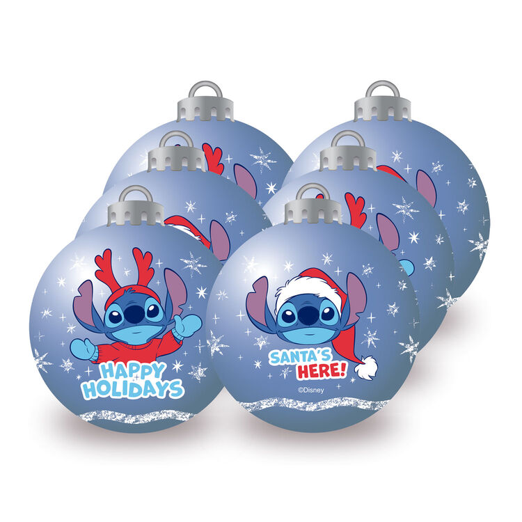 Product Χριστουγεννιάτικα Στολίδια Disney Stitch Blue 6 Christmas Baubles Pack image