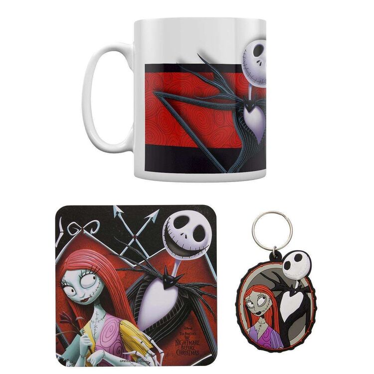 Product Disney Nightmare Before Christmas Jack & Sally  Gift Set Mug, Coaster & Keychain image