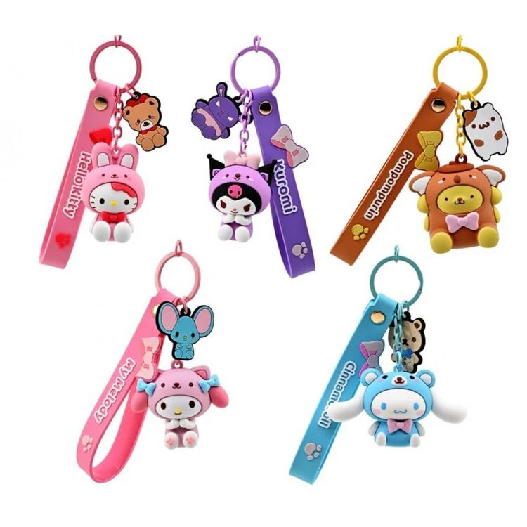 Product Hello Kitty and Friends Animal Series Keychains with Hand Strap Random image