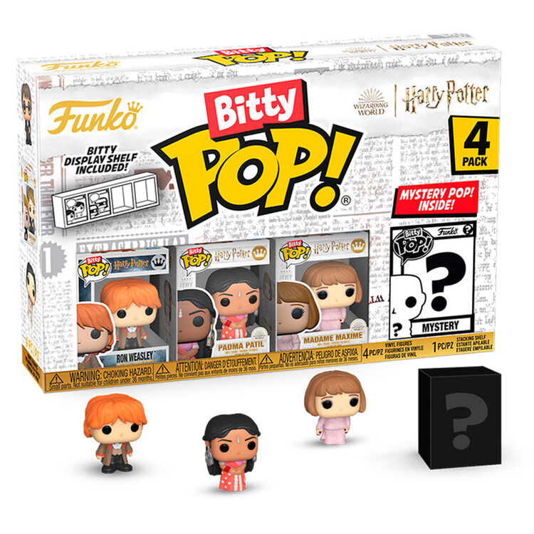 Product Funko Bitty Pop! 4-Pack: Harry Potter Goblet of Fire Ron Weasley, Padma Patil, Madame Maxim image