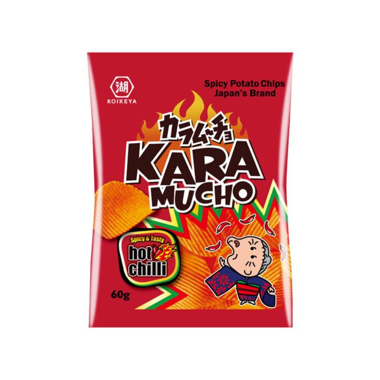Product Koikeya Chips Hot Chili Karamucho Ridge Cut image