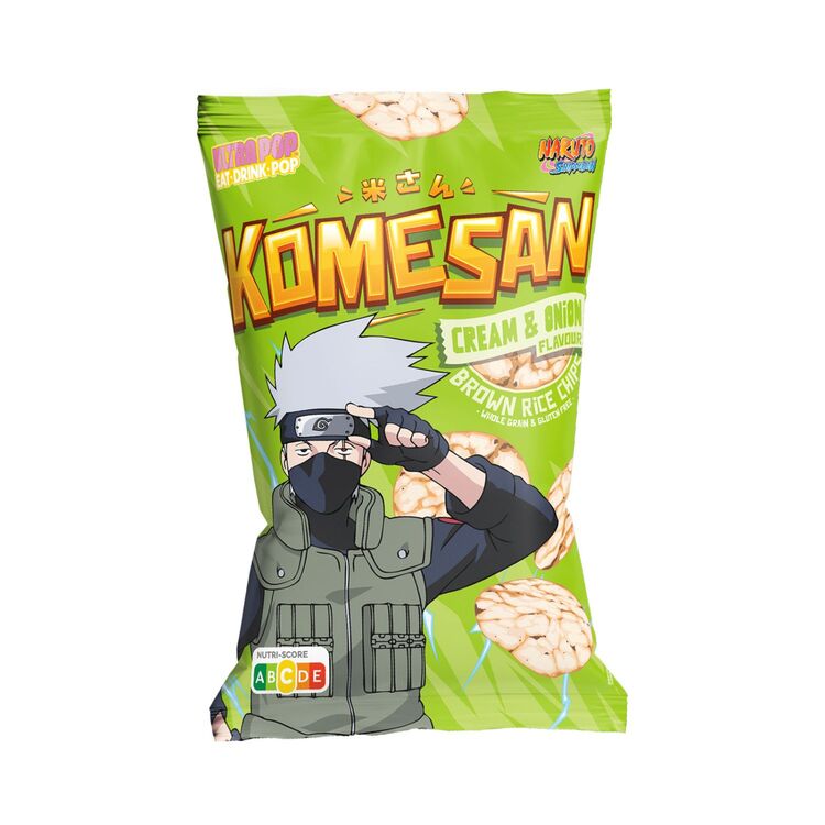 Product Komesan Rice Chips Cream And Onion Naruto Kakashi image