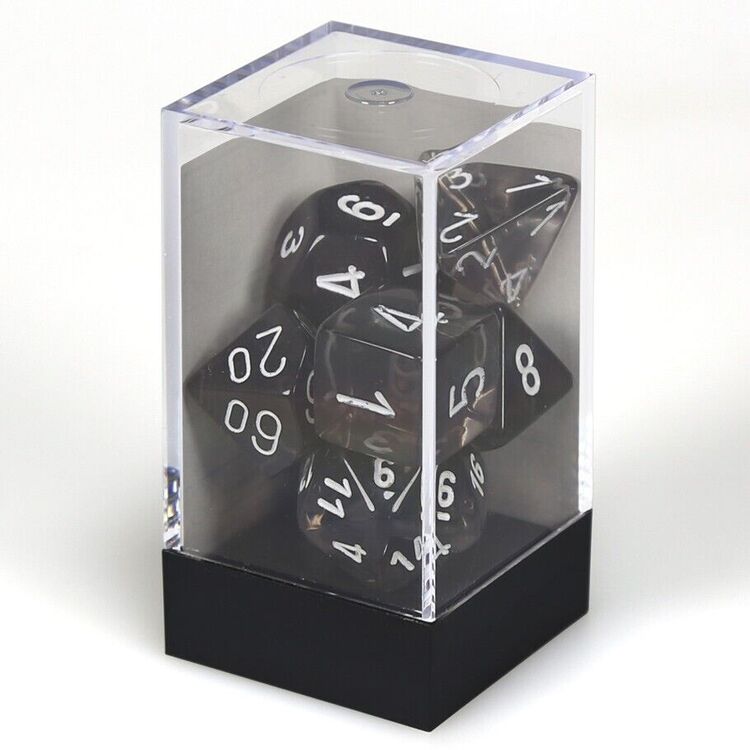 Product Ζάρια Translucent Smoke/White Polyhedral 7-Dice Set image