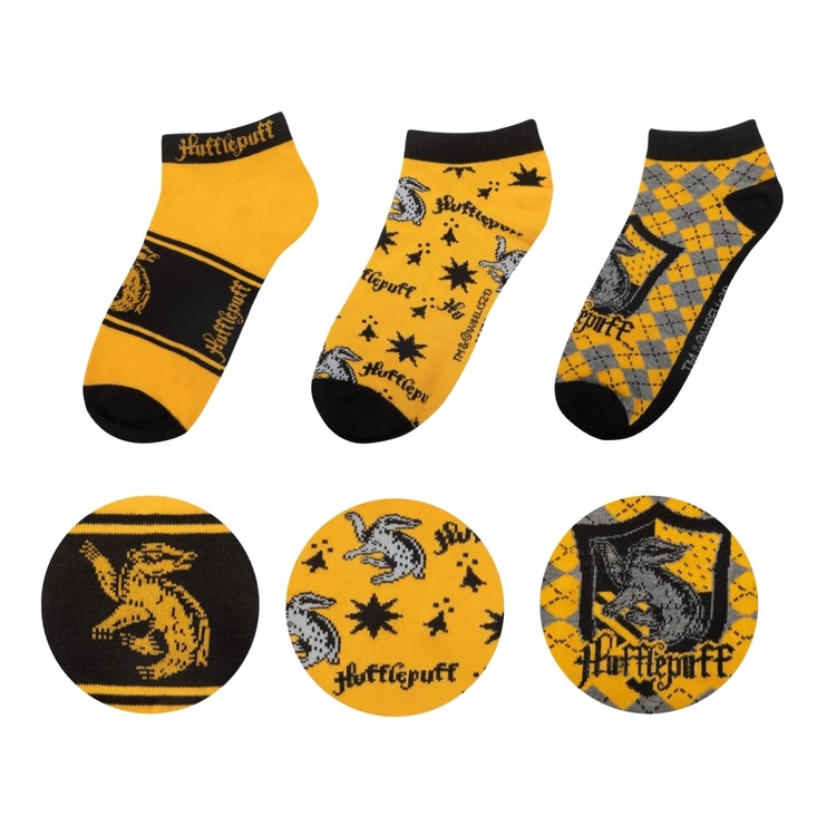 Product Harry Potter Set Of 3 Hufflepuff Ankle Socks image