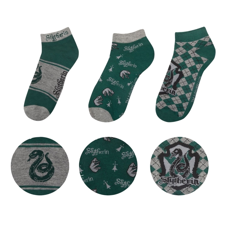 Product Harry Pottee Set of 3 Slytherin Ankle Socks image