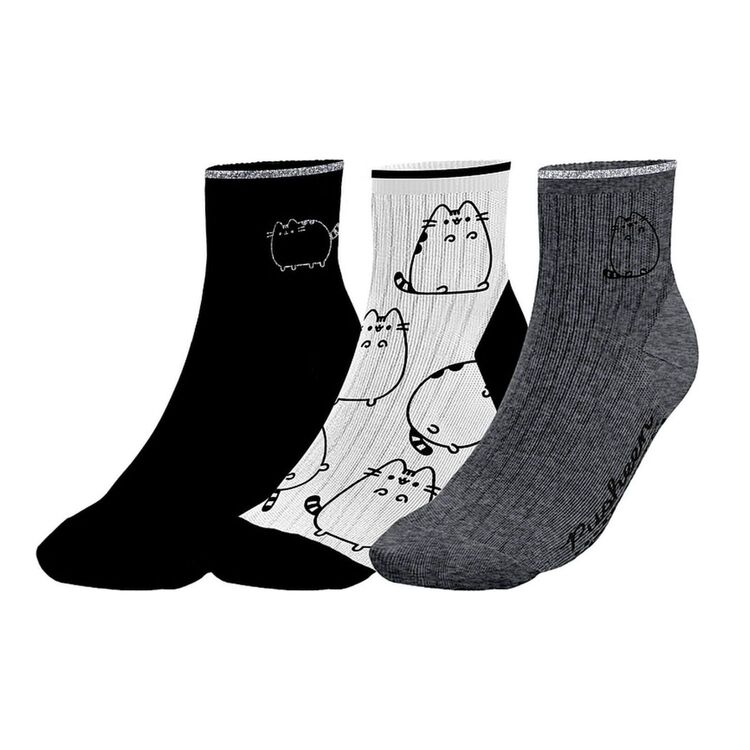 Product Κάλτσες Pusheen Black and White 3 pcs image