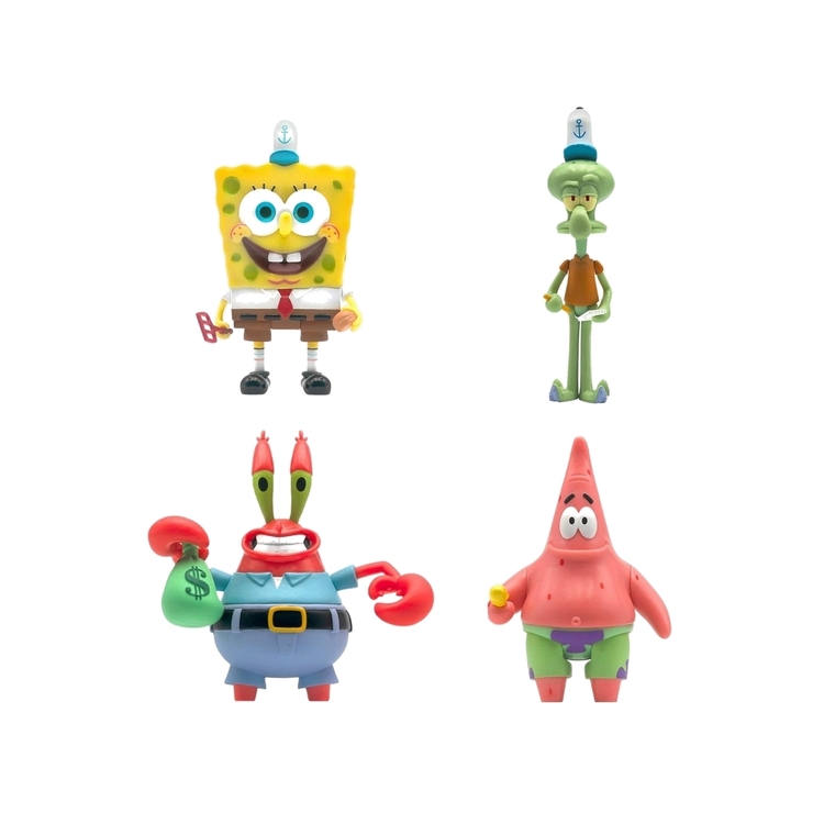 Product Spongebob Squarepants ReAction Figure 4 Pack Krusty Krab image