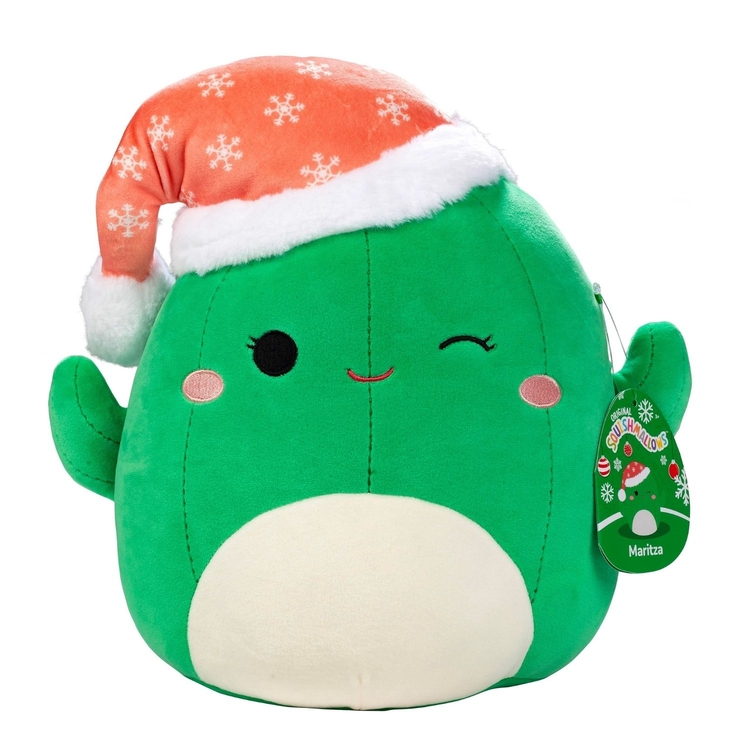Product Λούτρινο Squishmallows Maritza The Cactus With Christmas Hat(13εκ) image