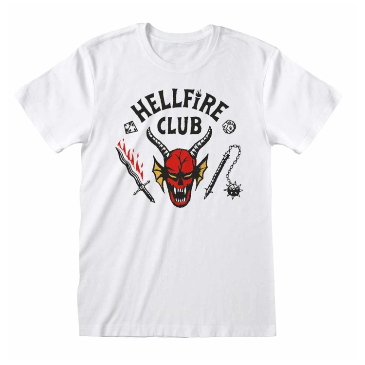 Product Stranger Things Hellfire Logo Club White T-shirt image